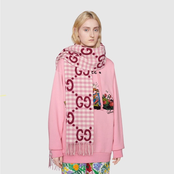 Gucci GG Jacquard Checkered Scarf - Picture 3 of 5